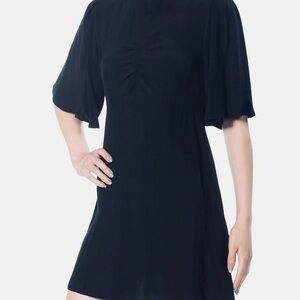 Free People Black Mini Mock Neck Dress